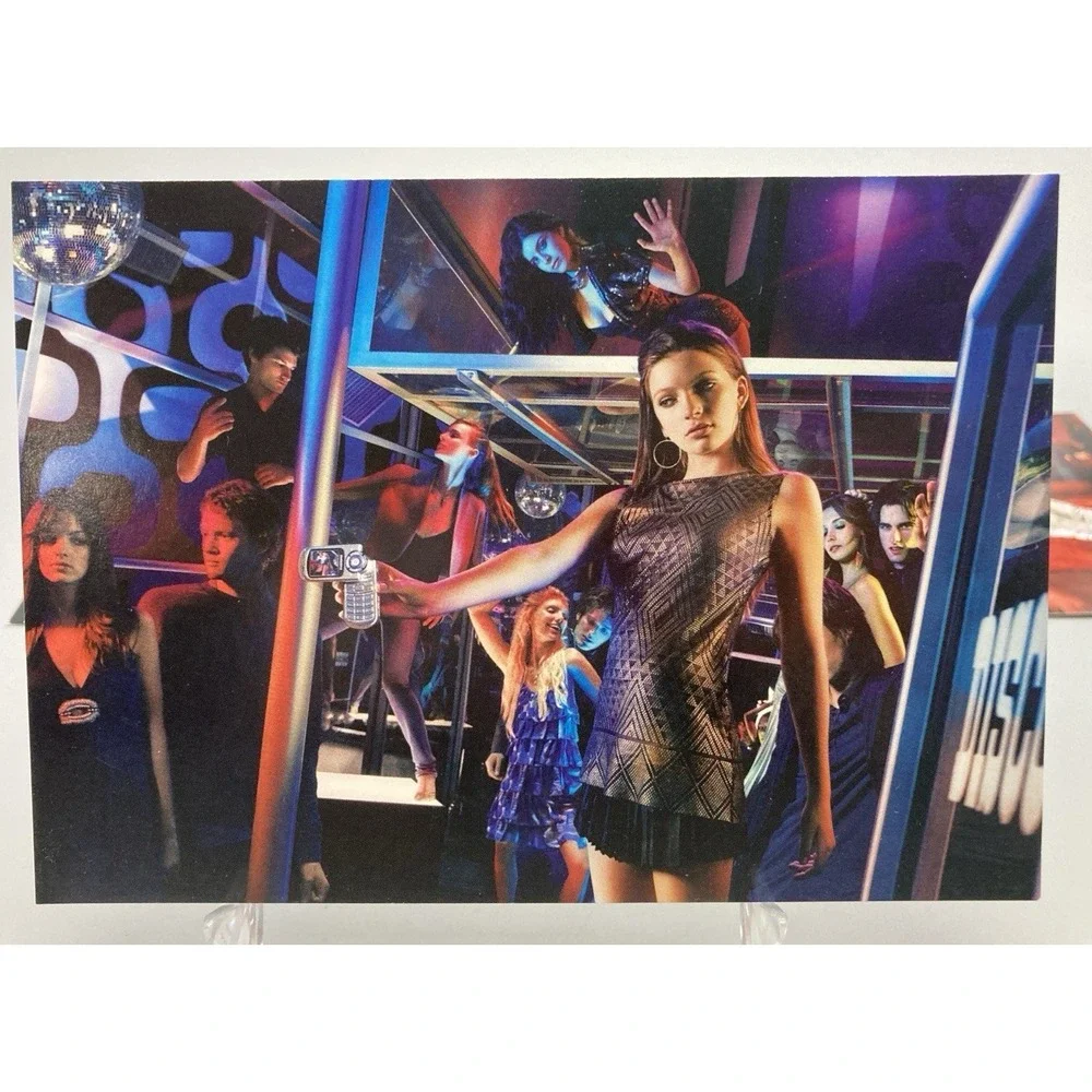 Vintage 2005 flip cell phone advertising postcards Samsung club scenes Marquee